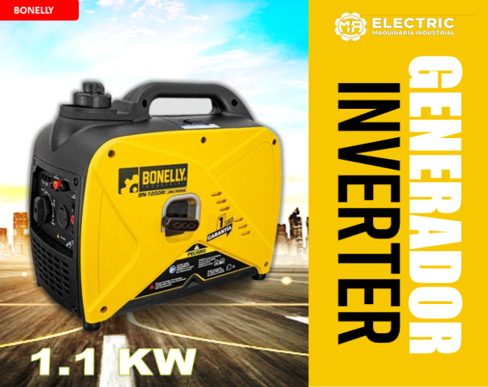 GENERADOR INVERTER GASOLINERO BN-1200RI 1.1KW | BONELLY - Imagen 1